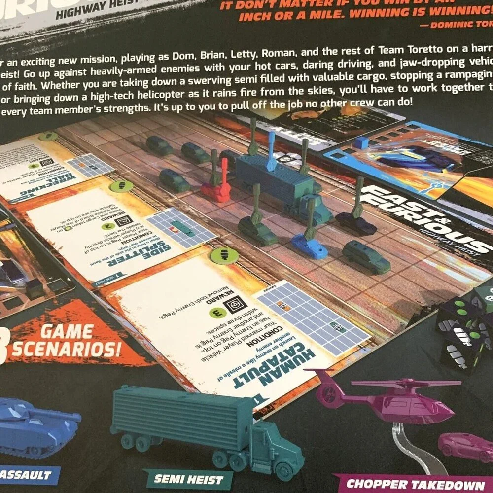 Funko Games Fast & Furious: Highway Heist Board Games Box 2021 New Defects